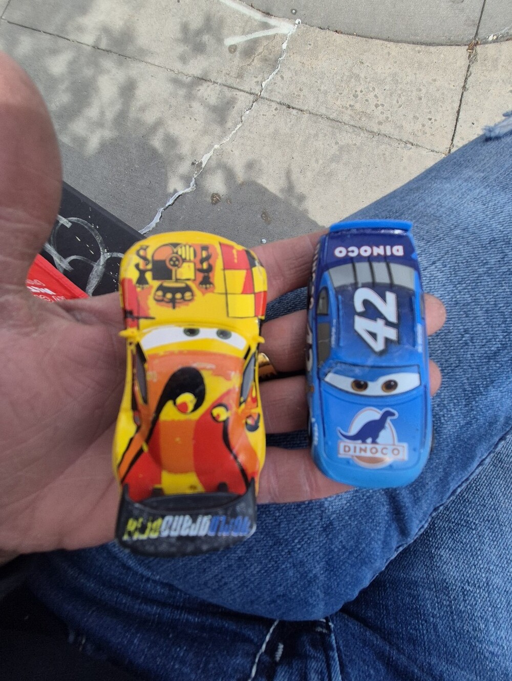 Disney Cars Movie Toy Set - Yellow & Blue Racers